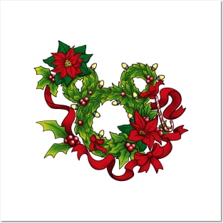 Festive Wreath Posters and Art